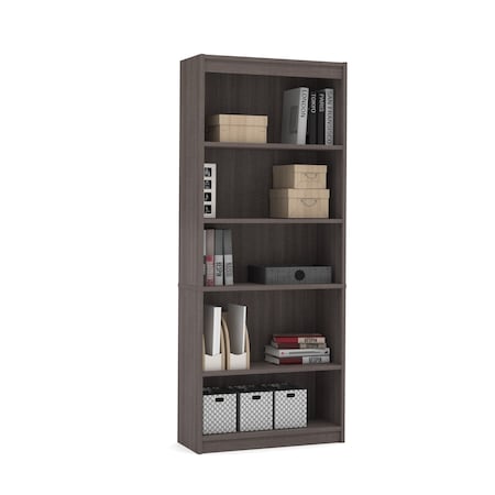 Bestar Universel 30W Standard Bookcase, Bark Grey 65715-000047